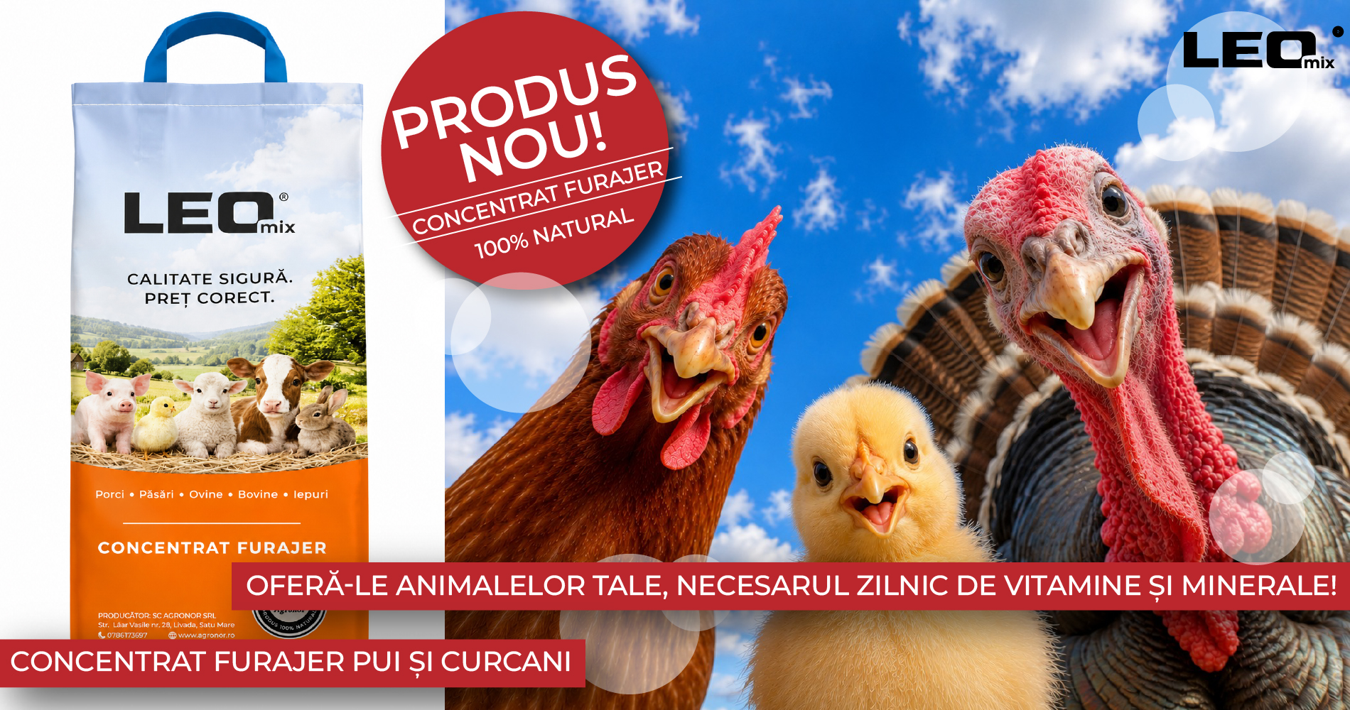 Concentrai pui si curcani leo mix